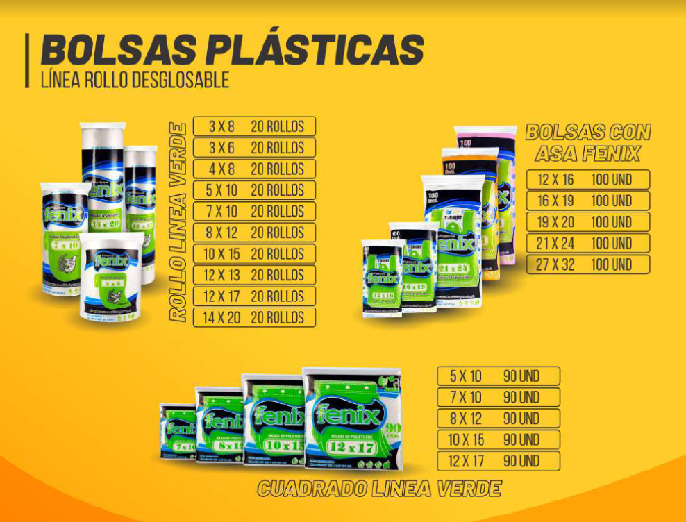 BOLSAS PLASTICAS LINEA ROLLO DESGLOSABLE