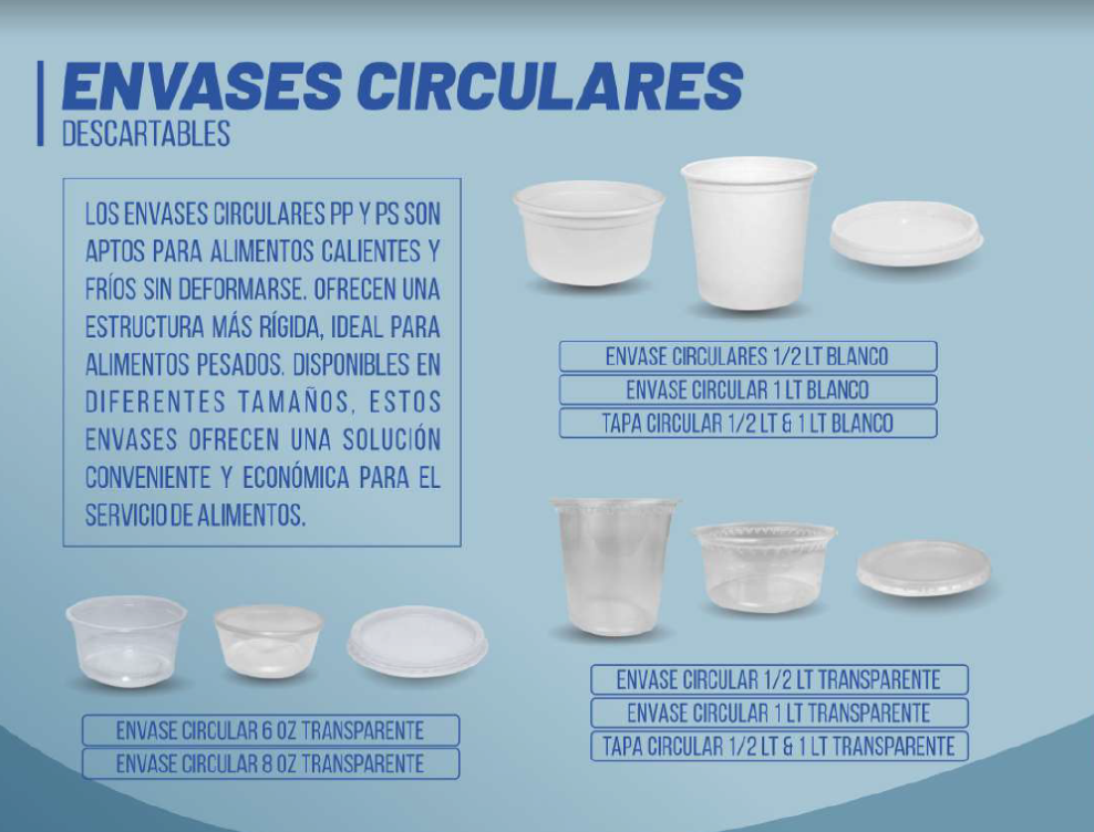 Platos planos descartables